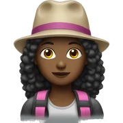 Black girl with trucker hat  sticker