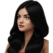 black haired girl portrait sticker