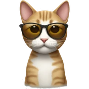 Cat with sunglasses sticker