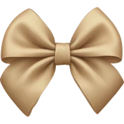Beige bow sticker