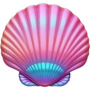 pink oceano shell sticker