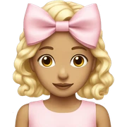 Light pink bows sticker
