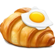 croissant with egg sticker