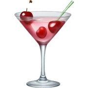 Delicate cherry martini sticker