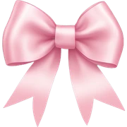 light pink ribbon bow sticker