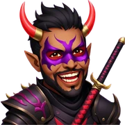 Demon-Horned Warrior sticker