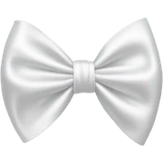 white satin bow sticker