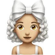 white bow sticker
