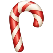 candy cane decorated sticker