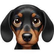 Black & brown dachshund puppy  sticker
