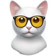 Cat with sunglasses sticker