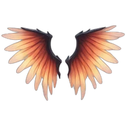 one pair of demon wings sticker
