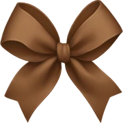 Brown bow sticker