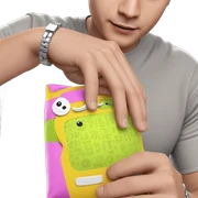 man showcasing stylish bracelet sticker