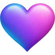 Pink purple blue heart sticker