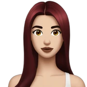 Dua Lipa with dark red hair sticker