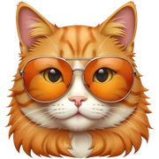 Cat with sunglasses sticker
