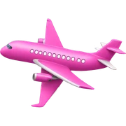 Pink airplane  sticker