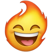 Cute laughing flame  sticker