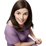 smiling girl with brown hair sticker