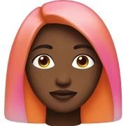Ombré dark orange and pink head  sticker
