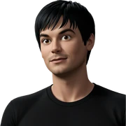 young man in black shirt sticker
