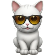 Cat with sunglasses sticker