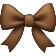 Brown bow sticker