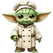 BABY YODA  MASTER CHEF sticker