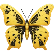 Yellow butterfly  sticker