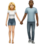 boyfriend tall and girlfriend short holding hands  sticker