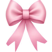 light pink ribbon bow sticker