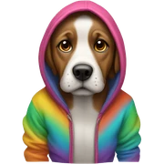 Dog wearing hoodie  sticker