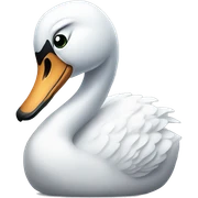 Swan looking sad sticker