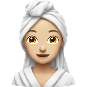 White Woman in towel sticker