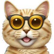Cat with sunglasses sticker