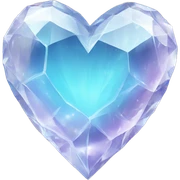 crystal heart sticker