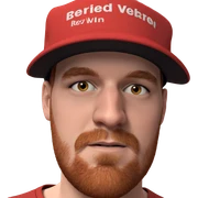 portrait of a redheaded male sticker