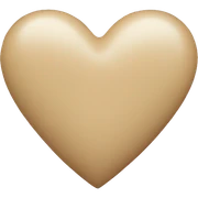 Beige heart sticker
