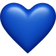 Royal blue heart sticker