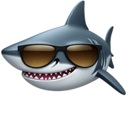 Cool shark sticker