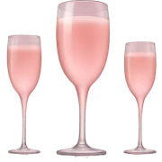 Pink Champagne glasses sticker