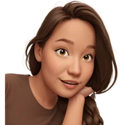 smiling girl with brown hair sticker