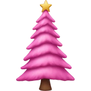 Pink Christmas tree sticker