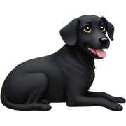 black dog sticker