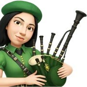 Green Bagpiper sticker