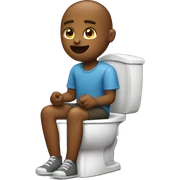 Sitting on toilet  sticker