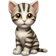 Striped kitten sticker