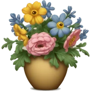 Vintage flowers sticker