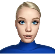 portrait of a girl with blue eyes sticker